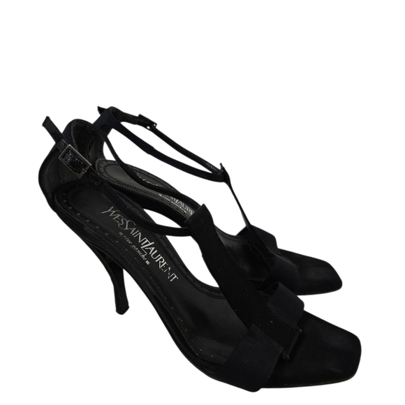 Vintage Yves Saint Laurent Black Stiletto Heels Size 37.5 - Picture 2 of 8